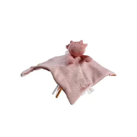 Doudou plat attache sucette Iconiques Lola rose