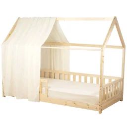 Ciel De Lit Cabane En Gaze De Coton Solo 420 Cm Écru