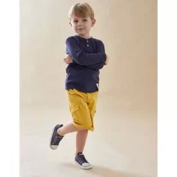 Bermuda Taille Élastiquée Jaune