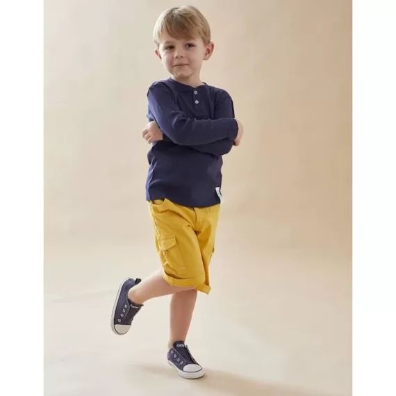 Bermuda Taille Élastiquée Jaune