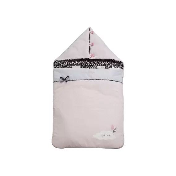 Nid d&rsquo;ange passe sangle Miss Fleur de Lune rose (80 cm)