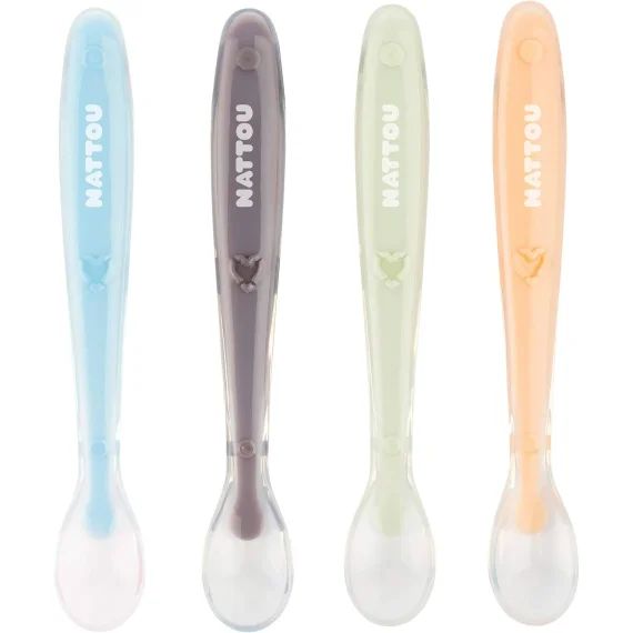 Set 4 Cuillères En Silicone Gris