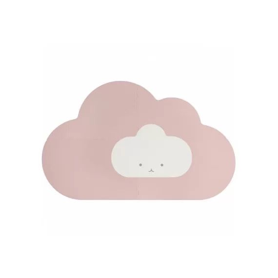 Tapis de jeu pliable nuage rose poudré (145 x 90 cm)
