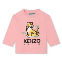 T-shirt en coton imprimé UNISEXE Rose