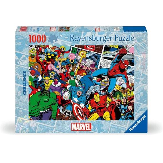 Challenge Puzzle Marvel 1000 Pièces Bleu