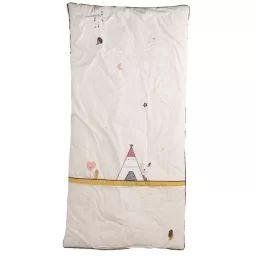 Edredon pour lit bébé en coton beige