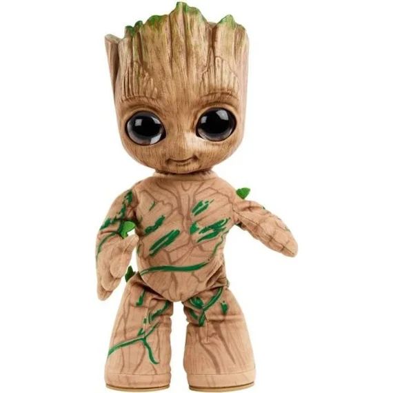 Marvel – Peluche Groot à fonctions – 3 ans et + – MATTEL – HJM23 – PELUCHE MATTEL LICENCE marron