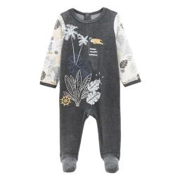 Pyjama Bébé En Velours Touctouc Gris