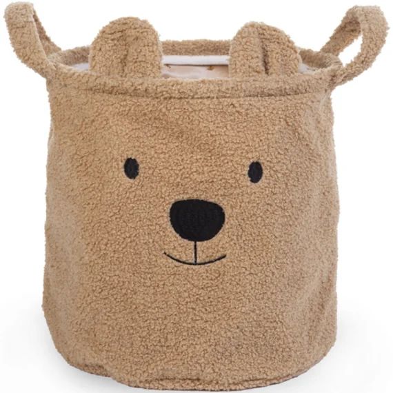 Panier de rangement Teddy beige (30 x 30 cm)