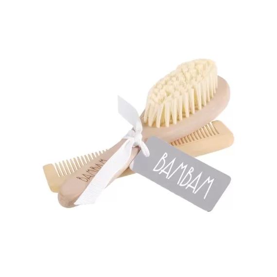 Peigne et brosse en bois
