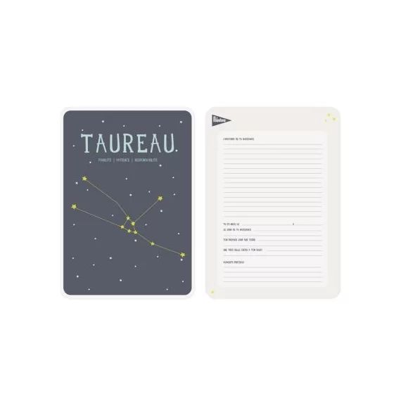 Affiche signe astrologique Taureau (21,4 x 32,5 cm)