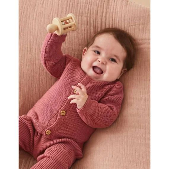 Cardigan en tricot rouge