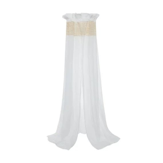 Ciel De Lit En Coton Blanc Boho