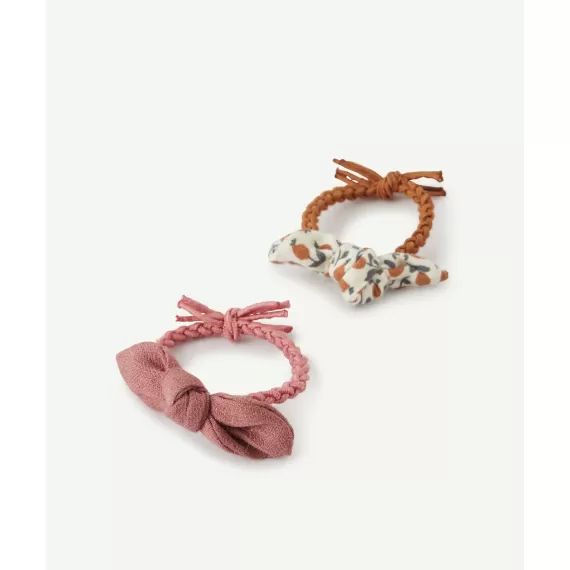 Le lot de 2 élastiques à noeuds camel et rose –  – Soldes