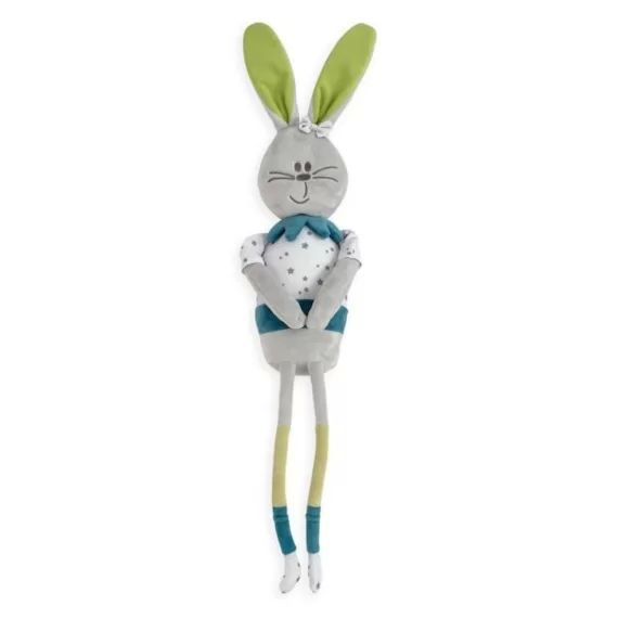 TROIS KILOS SEPT Peluche lapin – 56cm – Accroch&rsquo;cœur gris