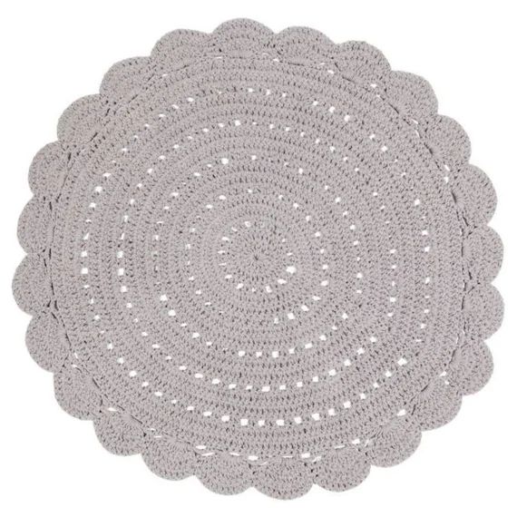 Tapis Rond Alma Lin Grisé – Nattiot – Coton Beige
