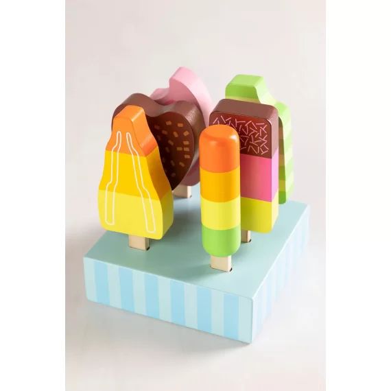 Ensemble de 6 Glaces en bois Friggo Kids