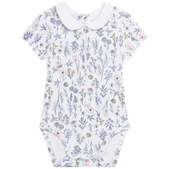 Body à manches courtes Fille Blanc