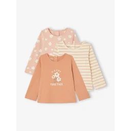 Lot 3 T-shirt Basics bébé argile