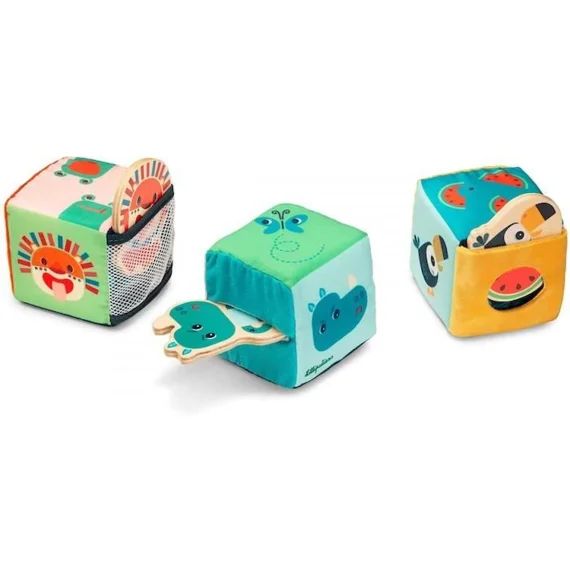 Cubes D Activités Cache Cache Jungle Lilliputiens Bleu