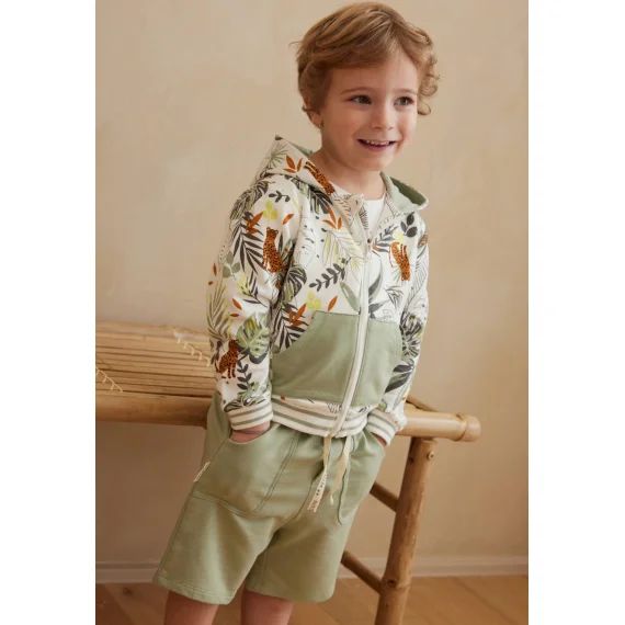 Sweat À Capuche Zippé Enfant Olajava Vert