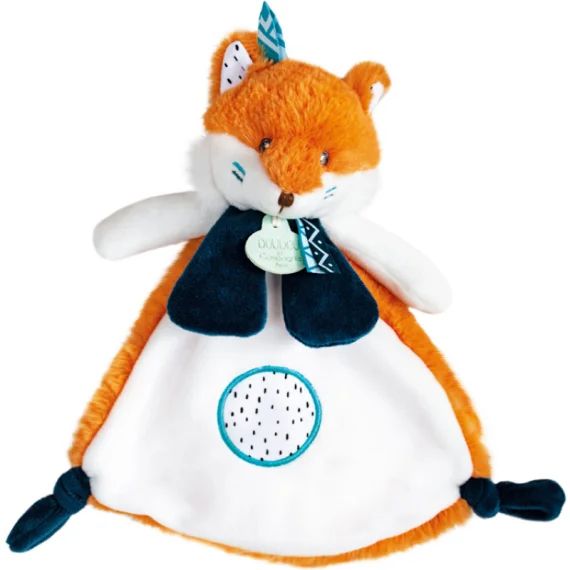 Coffret doudou plat Tiwipi renard (23 cm)