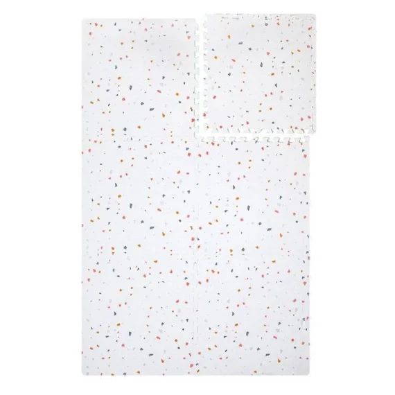 Tapis De Jeu Enfant Puzzle Terrazzo Blanc Par Kidolo Blanc