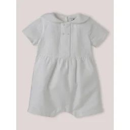 Salopette En Lin Et Coton Blanc Casse