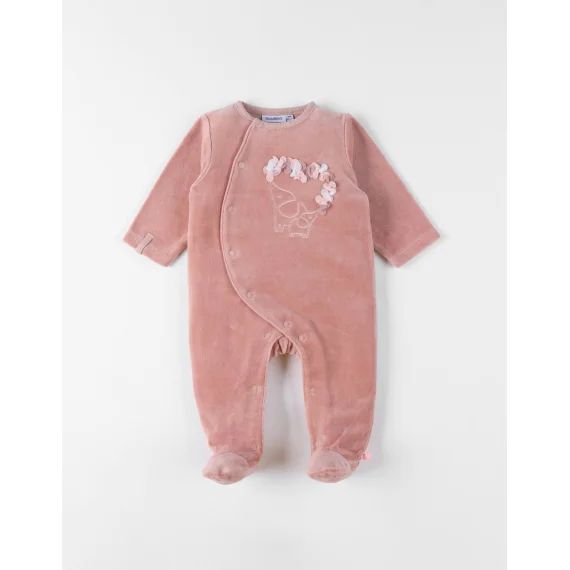 Pyjama Bébé Velours Rose