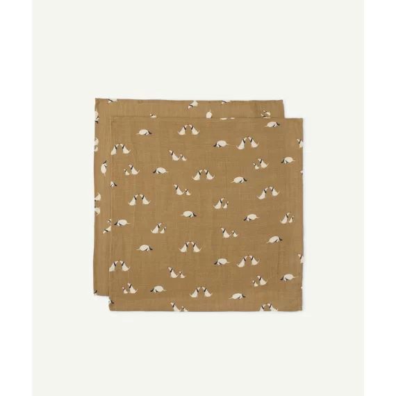 Lot de 2 langes en mousseline lewis avec chiens –  – Soldes