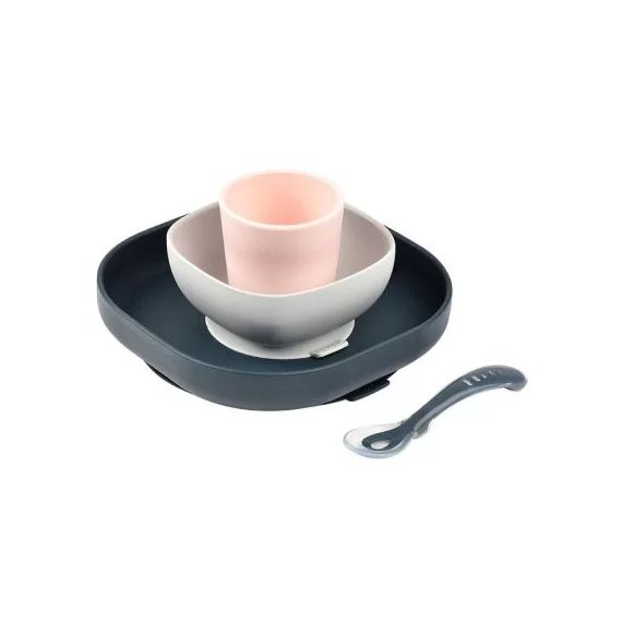 Coffret repas en silicone night blue (4 pièces)