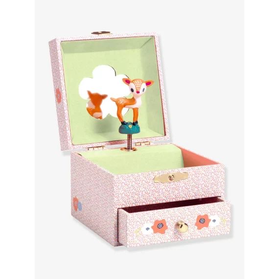 Boîte à Musique Faon – DJECO rose imprimé