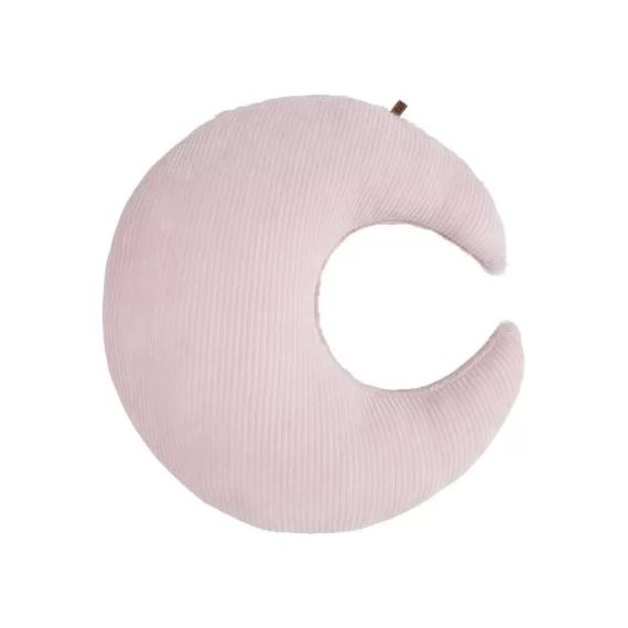 Coussin lune teddy Sense rose (45 cm)