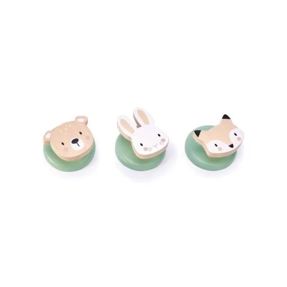 Lot de 3 patères animaux