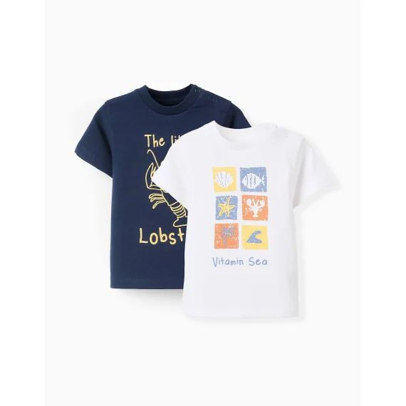 Pack 2 T-shirts En Coton Blanc