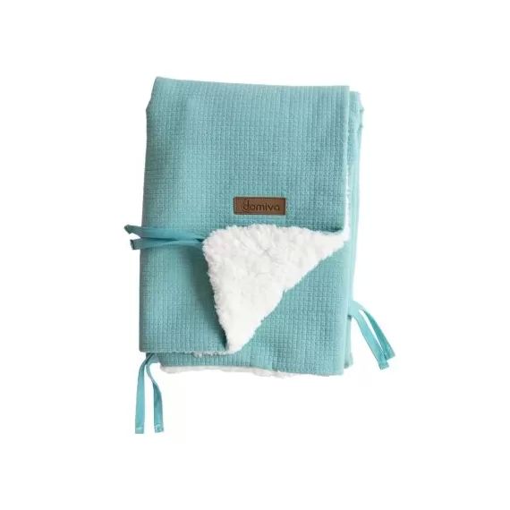Couverture fluffy bleu Nil (75 x 100 cm)