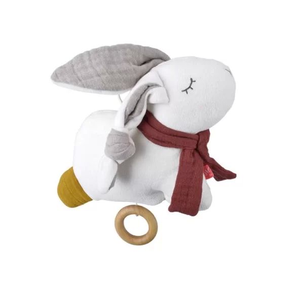Peluche musicale Lapin blanc