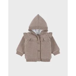 Mantelet En Tricot À Volants Beige