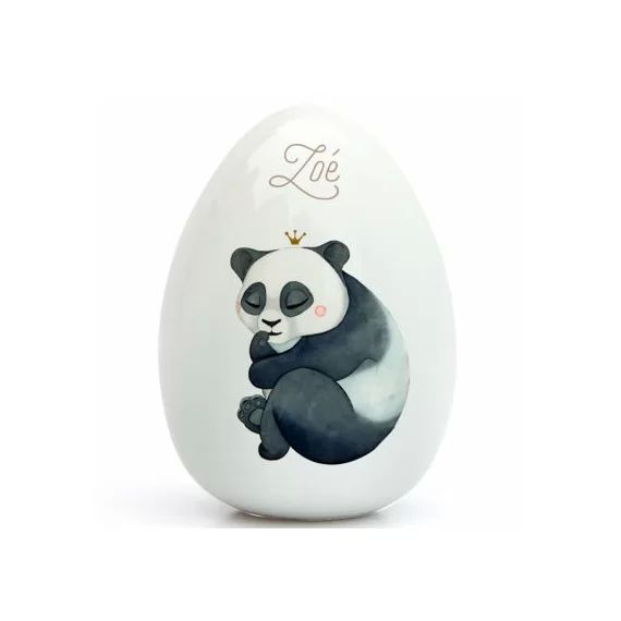 Oeuf en porcelaine Panda (personnalisable)
