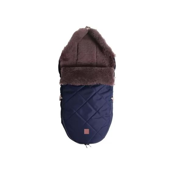 Chancelière avec peau d&rsquo;agneau Toffee navy (6-36 mois)
