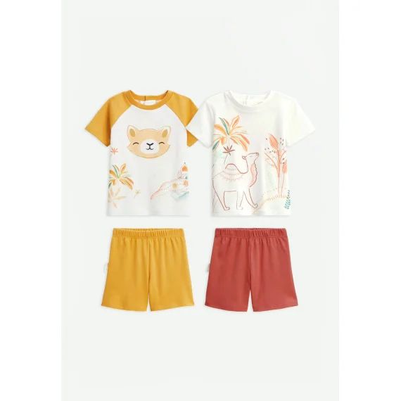 Lot De 2 Pyjamas Bébé Liwa Jaune