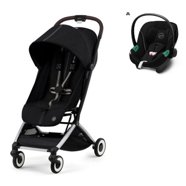 Poussette Cybex Orfeo + Coque Auto Aton S2 i-Size – Moon Black
