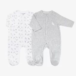 Lot de 2 pyjamas bébé – TROIS KILOS SEPT gris