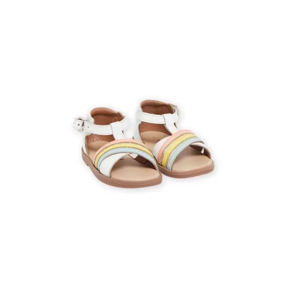 Sandales Blanches En Cuir