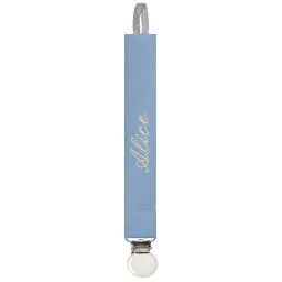 Attache sucette bleue (personnalisable)