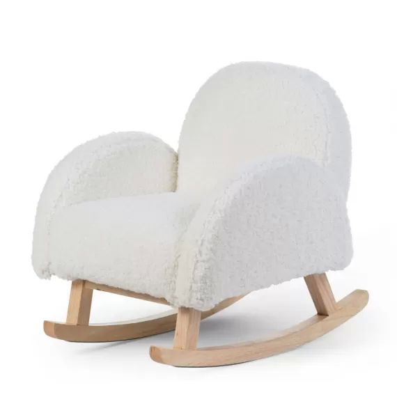 Chaise à Bascule Childhome – Teddy Blanc