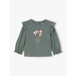 T-shirt à volants bébé vert