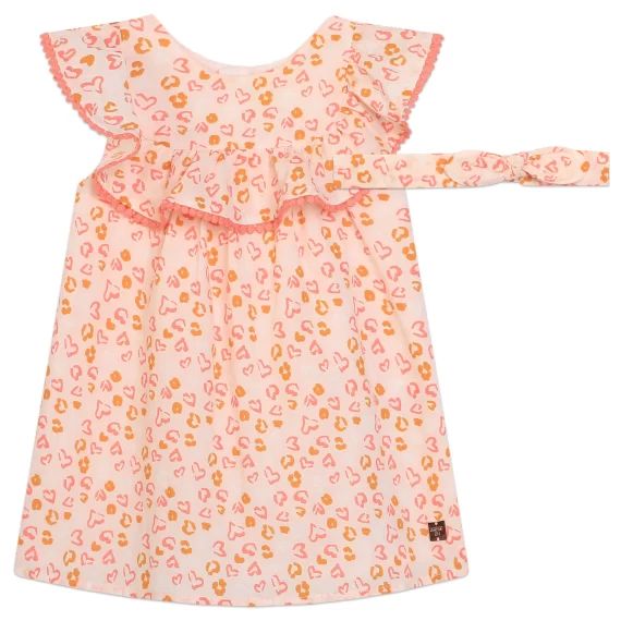 Robe en percale de coton Fille Rose