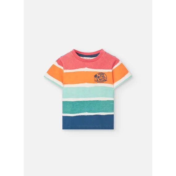 T-shirt Imprimé 100 % Coton Multicolore
