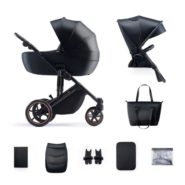 Poussette Kinderkraft Prime 2 + Nacelle – Venezian Black